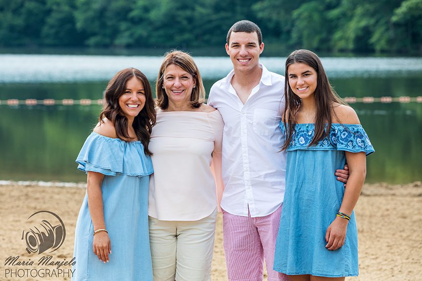 Mother with her adult children family portrait session Cheesequake park Matawan New Jersey